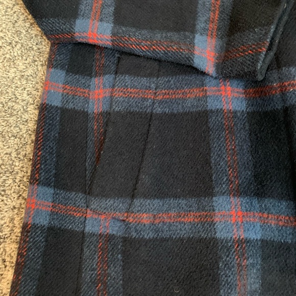 Loft outlet wool blend womens plaid full zip coat with front pocket size M - Picture 2 of 6